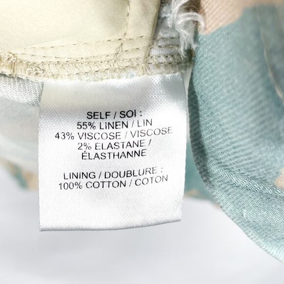 Tanya Taylor Skye Romper Blue Floral Collared Front Zip Linen Blend Sz XS‎ - Picture 9 of 12